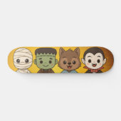 Schattige mummie, Frankenstein, Dracula, weerwolf Persoonlijk Skateboard (Horizontaal)