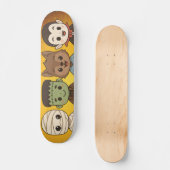Schattige mummie, Frankenstein, Dracula, weerwolf Persoonlijk Skateboard (Voorkant)