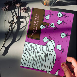 Schattige Mummie Halloween Briefkaart
