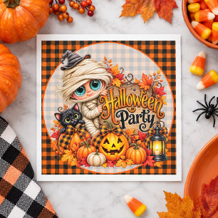 Schattige Mummie Halloween Feest Servet