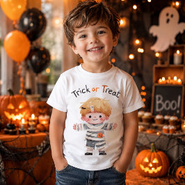 Schattige Mummie Jongen Halloween Trick or Treat T-shirt