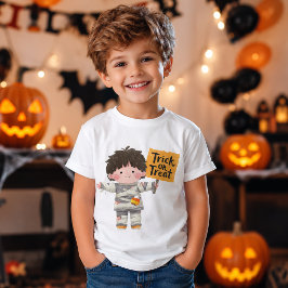 Schattige Mummie Jongen Trick or Treat Halloween K T-shirt
