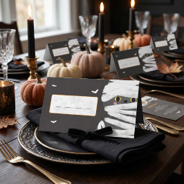 Schattige Mummie Kat Halloween Plaatskaartje