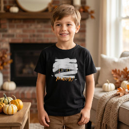 Schattige Mummie Kat Miauw Kinderen Halloween T-shirt