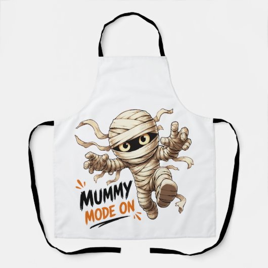 Schattige Mummie Modus Op Halloween Schort (Voorkant)