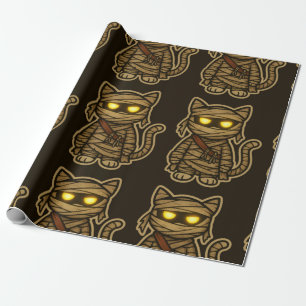 Schattige Mummie Spelcat Cadeaupapier