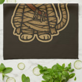 Schattige Mummie Spelkat Theedoek (Gevouwen)