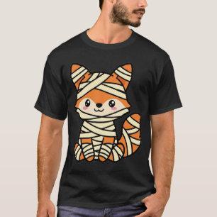 Schattige Mummie Vos Halloween T-shirt