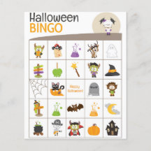 Schattige Mummy Girl Halloween BINGO Board!