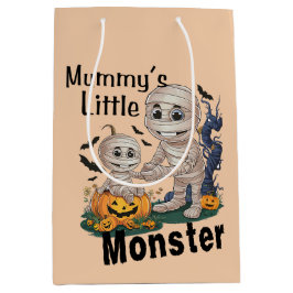 Schattige Mummy's Little Monster Grappig Halloween Medium Cadeauzakje