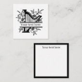 schattige muziekliefhebbers harp tekstgesplitst li notitiekaartje (Voorkant / Achterkant)