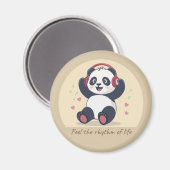 Schattige Muziekpanda Magneet (Voorkant / Achterkant)