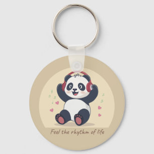 Schattige Muziekpanda Sleutelhanger
