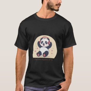 Schattige Muziekpanda T-shirt