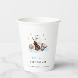 Schattige muzikant Polar Beer Baby shower Papieren Bekers