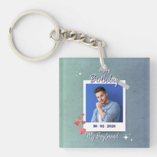 Schattige My Boyfriend Verjaardag Gift Design Sleutelhanger