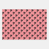 Schattige Mystery Gift Wrapper Vraag Mark Black&Pi Inpakpapier Vel (Voorkant 3)