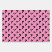 Schattige Mystery Gift Wrapper Vraag Mark Black&Pi Inpakpapier Vel (Voorkant 2)