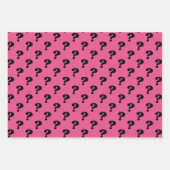 Schattige Mystery Gift Wrapper Vraag Mark Black&Pi Inpakpapier Vel (Voorkant)