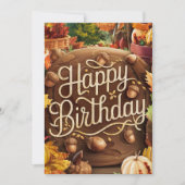 Schattige Mystiek Bos Herfst Herfst Gelukkige Verj Kaart (Voorkant)