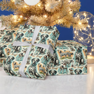 Schattige Naadloos Dalmatisch Cadeaupapier
