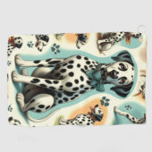 Schattige Naadloos Dalmatisch Golfhanddoek (Horizontaal)