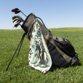 Schattige Naadloos Dalmatisch Golfhanddoek (Groen)