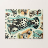 Schattige Naadloos Dalmatisch Legpuzzel (Horizontaal)