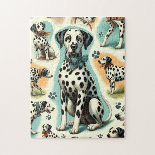 Schattige Naadloos Dalmatisch Legpuzzel (Verticaal)
