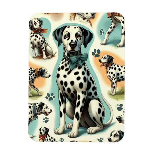 Schattige Naadloos Dalmatisch Magneet (Verticaal)