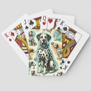 Schattige Naadloos Dalmatisch Pokerkaarten