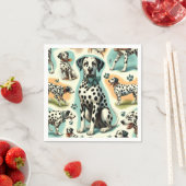 Schattige Naadloos Dalmatisch Servet (Insitu)