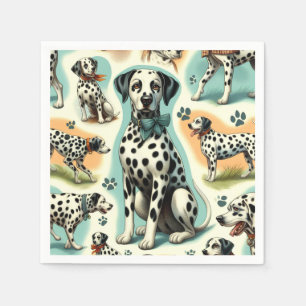 Schattige Naadloos Dalmatisch Servet