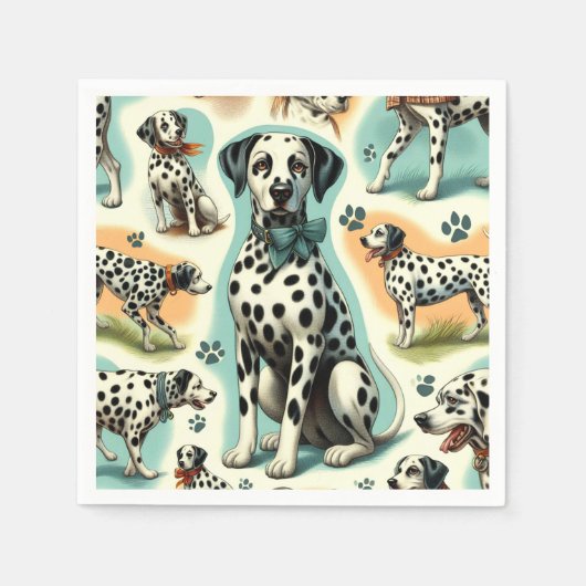 Schattige Naadloos Dalmatisch Servet (Voorkant)