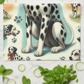 Schattige Naadloos Dalmatisch Theedoek (Gevouwen)