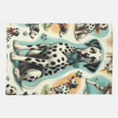 Schattige Naadloos Dalmatisch Theedoek (Horizontaal)