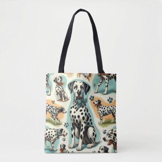 Schattige Naadloos Dalmatisch Tote Bag (Voorkant)