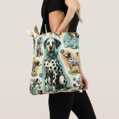 Schattige Naadloos Dalmatisch Tote Bag (Dichtbij)