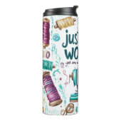 Schattige Naai Tumbler Thermosbeker (Gedraaid links)