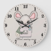schattige naaikamer muis grote klok (Voorkant)