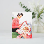 schattige  naailiefhebbers briefkaart (Staand voorkant)