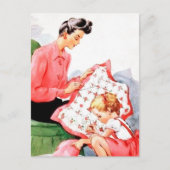 schattige  naailiefhebbers briefkaart (Voorkant)