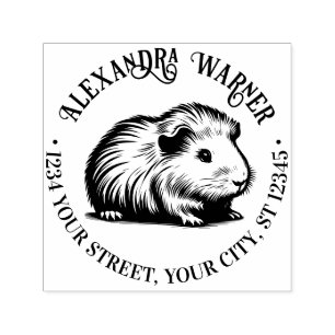 Schattige naam cavia retouradres zelfinktende stempel