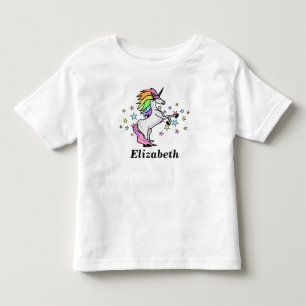 Schattige naam, regenboog en eenduidig kinder shirts