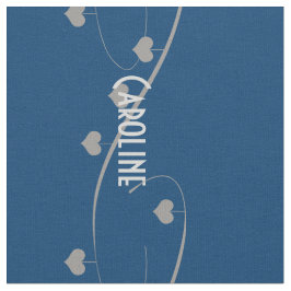 Schattige Naam toevoegen Hearts Garland Pattern Bl Stof