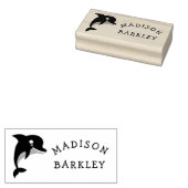 Schattige naam van Dolphin Cute Kind Rubber Stempe Rubberstempel (Gestempeld)
