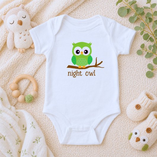 Schattige Nachtuil  Romper