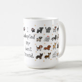 Schattige nam ik mijn beste vriend hond Mok (Voorkant rechts)