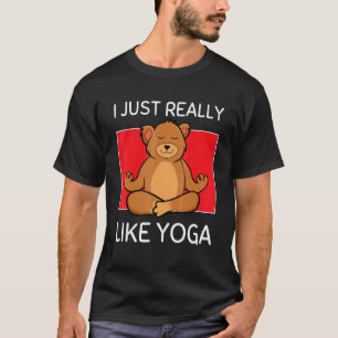 Schattige Namaste Beer Ik Hou Gewoon Echt Van Yoga T-shirt