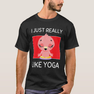 Schattige Namaste Flamingo Ik Hou Echt Van Yoga Pi T-shirt